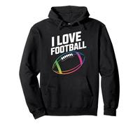 I Love Football Rainbow Calcio Colori per I Fan Felpa con Cappuccio