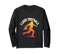 I Love Football Running Back Giocatore di Football Americano Maglia a Manica