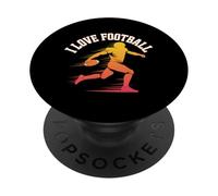 I Love Football Running Back Giocatore di football americano PopSockets PopGrip Adesivo