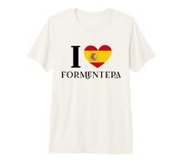 I Love Formentera Ibiza Heart Bandiera Spagna Maglietta Premium