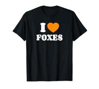 I Love Foxes Cuore Amo Le Volpi Maglietta