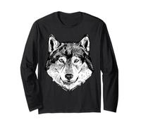I Love Foxes, Enjoy Wear Cool Wild Sketch Hand Drawn Fox Maglia a Manica