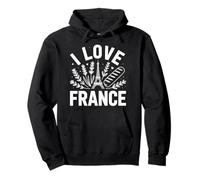 I Love France Eiffel Pane Grano Felpa con Cappuccio