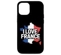 I Love France Mappa francese Orgoglio patriottico Custodia per iPhone 12/12 Pro