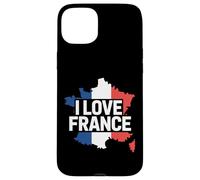 I Love France Mappa francese Orgoglio patriottico Custodia per iPhone 15 Plus