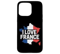 I Love France Mappa francese Orgoglio patriottico Custodia per iPhone 15 Pro Max