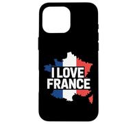 I Love France Mappa francese Orgoglio patriottico Custodia per iPhone 16 Pro Max