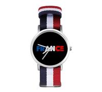 I Love France - Orologio sportivo per uomo e donna, cinturino in nylon, orologio analogico al quarzo, Stile:, regular, Cinturino