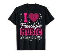 I Love Freestyle Music - Maglietta da ballo retrò anni '80, per appassionati di musica Maglietta