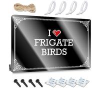 I Love Fregate Birds Tin Wall Decor Coffee | Retro Custom Decorative Wall Art (30 x 40 cm)