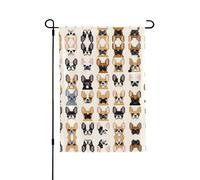 I Love French Bulldog bandiera da giardino double-face 71,1 x 101,6 cm (leggera) - vivace stampa all-over decorazione per cortile, giardino, terrazza o portico