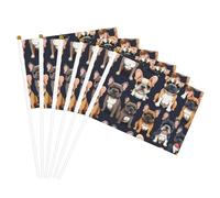 I Love French Bulldog Stampa Facilitazione Portatile Bandiera Leggera Parata Decorazione Della Casa Eventi Uso Versatile