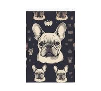 I Love French Bulldog Welcome Garden Flag 0,6 x 0,9 m Double Sided No Fade House Yard Flags Photo Sfondo Banner per Cortile Portico Prato Decorazione Esterna