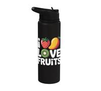 I Love Fruits Fragola Kiwi Mango Stainless Steel Insulated Water Bottle
