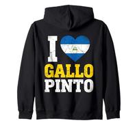 I Love Gallo Pinto Bandiera Nicaraguense Cuore Felpa con Cappuccio