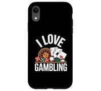 I Love Gambling Poker Casino Roulette Carte Chips Custodia per iPhone XR