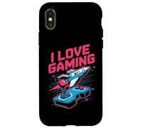 I Love Gaming Rocket Joystick Pixel Custodia per iPhone X/XS