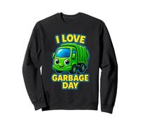 I Love Garbage Day Trash Truck Uomo Bambini Ragazzi Felpa