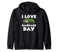 I Love Garbage Day Trash Truck Uomo Bambini Ragazzi Felpa con Cappuccio