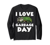 I Love Garbage Day Trash Truck Uomo Bambini Ragazzi Maglia a Manica