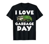 I Love Garbage Day Trash Truck Uomo Bambini Ragazzi Maglietta