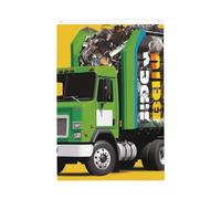 I Love Garbage Trucks 3 x 5 Ft bandiera, bandiere da giardino vivaci su entrambi i lati, striscione di benvenuto stagionale con occhielli in ottone decorazione sfondo fotografico per cortile, portico