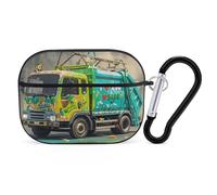 I Love Garbage Trucks AirPod Pro, custodia rigida antigraffio in policarbonato con portachiavi, accessori per AirPod Pro 2°/1° custodia per donne e uomini, stile nero