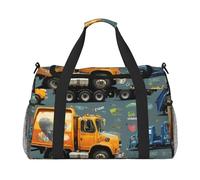 I Love Garbage Trucks - Borsa da trasporto pieghevole, grande capacità, per viaggi di fine settimana in aereo