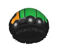 I Love Garbage Trucks Cuffia da doccia da donna leggera riutilizzabile morbida a doppio strato impermeabile a prova di perdite.