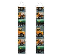 I Love Garbage Trucks Stampa Banner Decor Ambiente festivo Ogni occasione Porta interna esterna Portico anteriore Di più