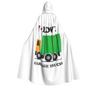 I Love Garbage Trucks Stampa Uomini Donne Mantello con Cappuccio Comodo Halloween Carnevale Costume Natale Tema