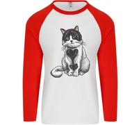 I Love Gatti Gattino Carino Uomo L/S Baseball T-Shirt