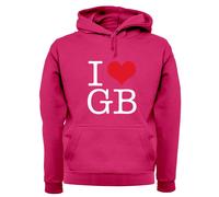 I Love GB - Felpa Per Adulti - Tour Della Band Barlow Musica Gary Concerto TT
