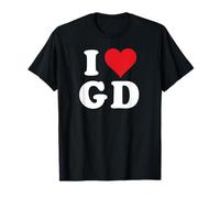 I Love GD Initials I Heart G.D. First Last Name G D Maglietta