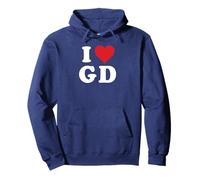 I Love GD Iniziali I Heart G.D. Nome Cognome G D Felpa con Cappuccio