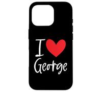 I Love George Nome Personalizzato Boy Man BFF Amico Cuore Custodia per iPhone 16 Pro