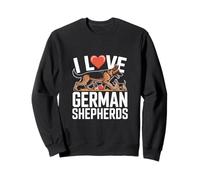I Love German Shepherds Appassionate Dichiarazione Felpa
