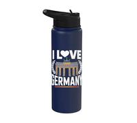 I Love Germany Brandenburger Tor Iconic Stainless Steel Insulated Water Bottle