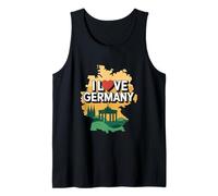 I Love Germany - Cartina geografica Brandenburger Canotta