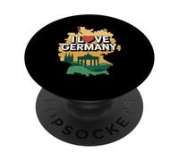 I Love Germany - Cartina geografica Brandenburger PopSockets PopGrip Adesivo