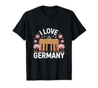I Love Germany Porta di Brandeburgo Sakura Art Maglietta