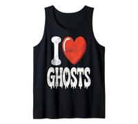 I Love Ghosts Divertente Halloween Spooky Distressed Canotta
