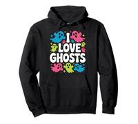 I Love Ghosts Spooky Fun per Halloween Felpa con Cappuccio