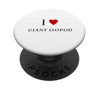 I Love Giant Isopod Design Testo di biologia Isopod Love Isopoda PopSockets PopGrip Adesivo