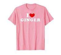 I Love Ginger, Io Amo Ginger Maglietta, Uomo, Rosa, XL