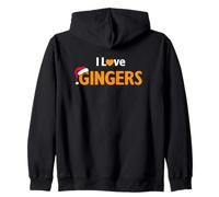 I Love Gingers Natale Felpa con Cappuccio