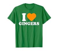 I Love Gingers Shirt, I Heart Gingers St Patricks Day Green Maglietta