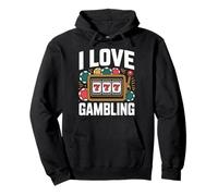 I Love Gioco D'Azzardo Slot Machine 777 Jackpot Felpa con Cappuccio