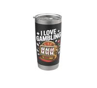I Love Gioco d'azzardo Slot Machine Lucky Sevens Bicchiere termico in acciaio inox doppia parete