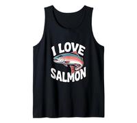 I Love Gli appassionati di pesca al salmone pescano Canotta